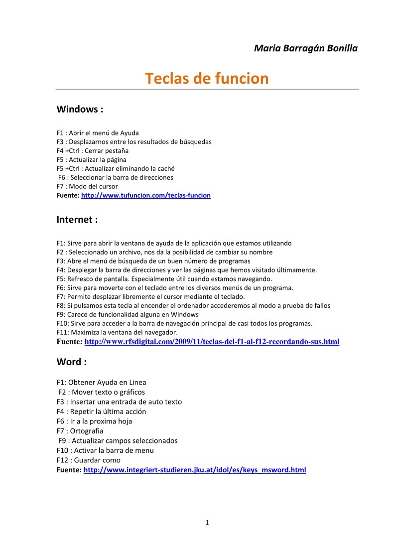 Imágen de pdf Teclas de función para Windows