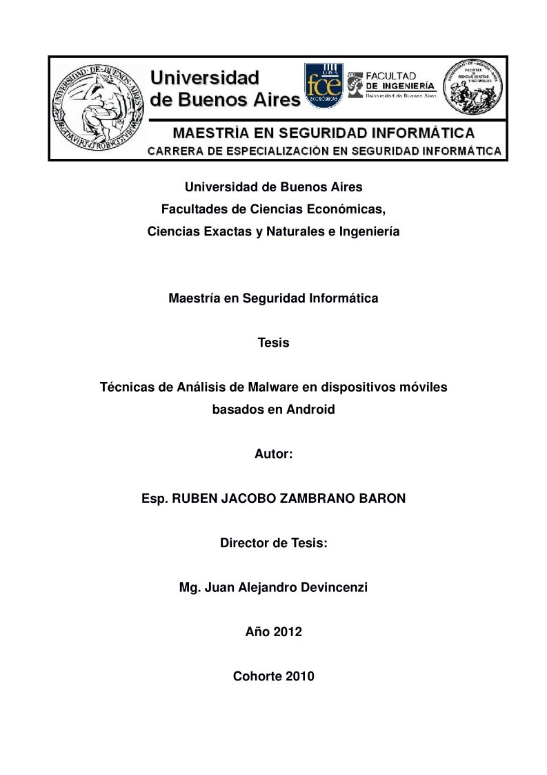 Imágen de pdf Técnicas de Análisis de Malware en dispositivos móviles basados en Android