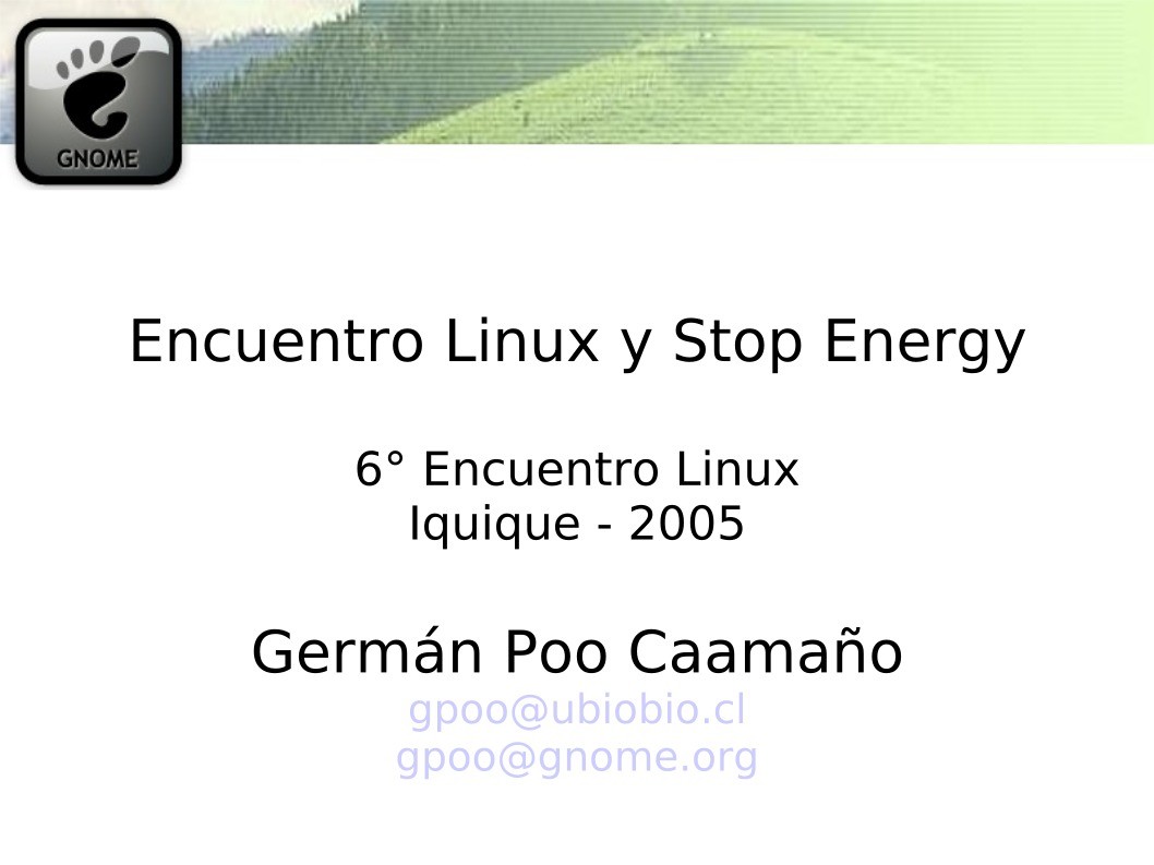 Imágen de pdf encuentro linux y stop energy