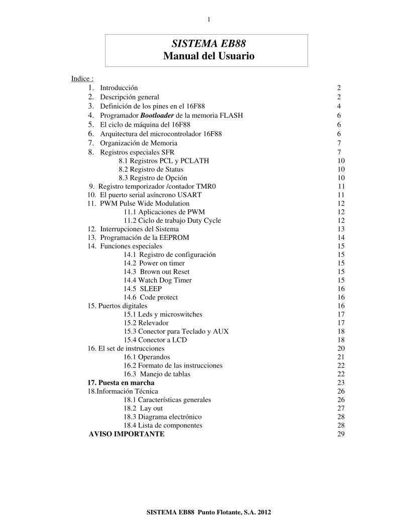 Imágen de pdf Sistema EB88 - Manual del Usuario