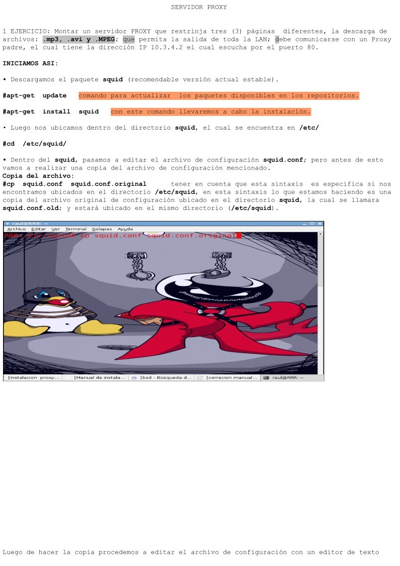 Imágen de pdf Montar un Servidor Proxy