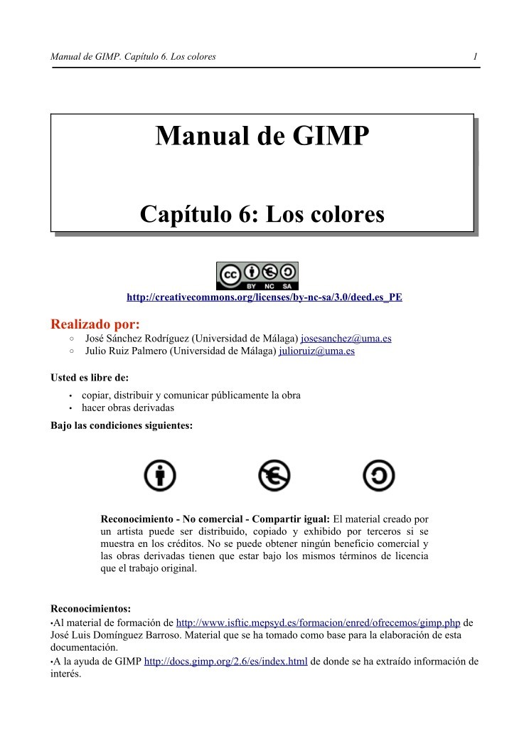 Imágen de pdf Manual de GIMP - Capítulo 6. Los colores