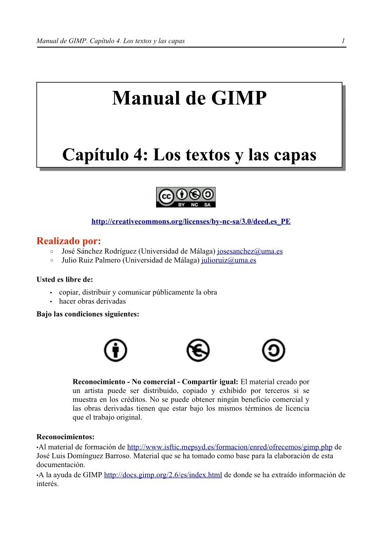 Imágen de pdf Manual de GIMP - Capítulo 4. Los textos y las capas