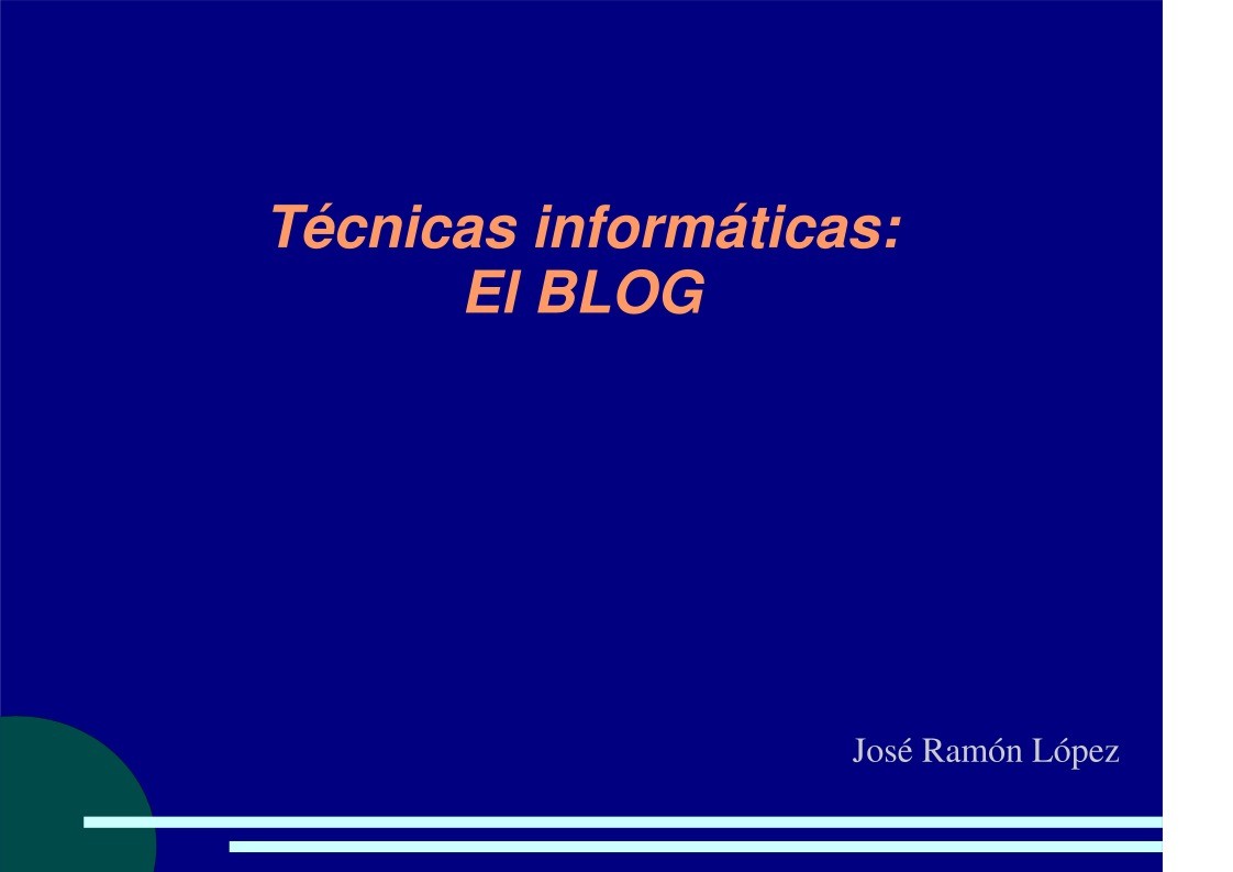 Imágen de pdf Técnicas informáticas: El Blog