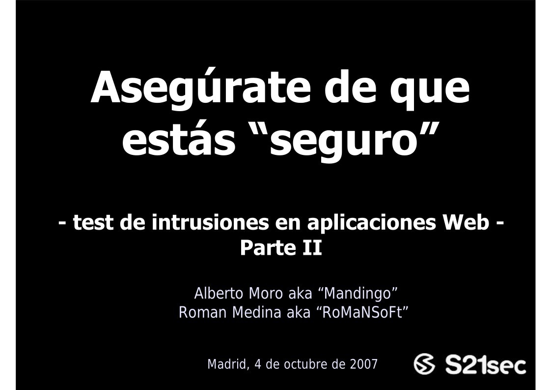 Imágen de pdf test de intrusiones en aplicaciones Web - Parte II