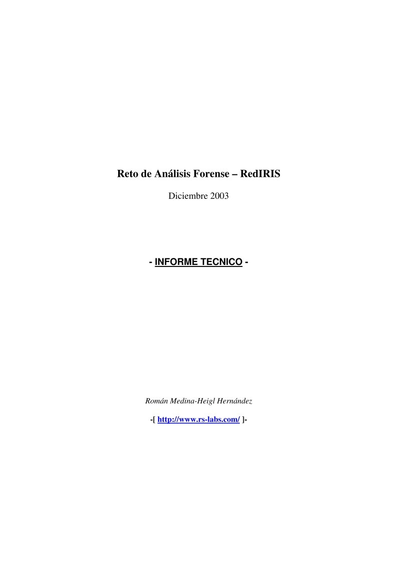 Imágen de pdf Reto de Análisis Forense – RedIRIS