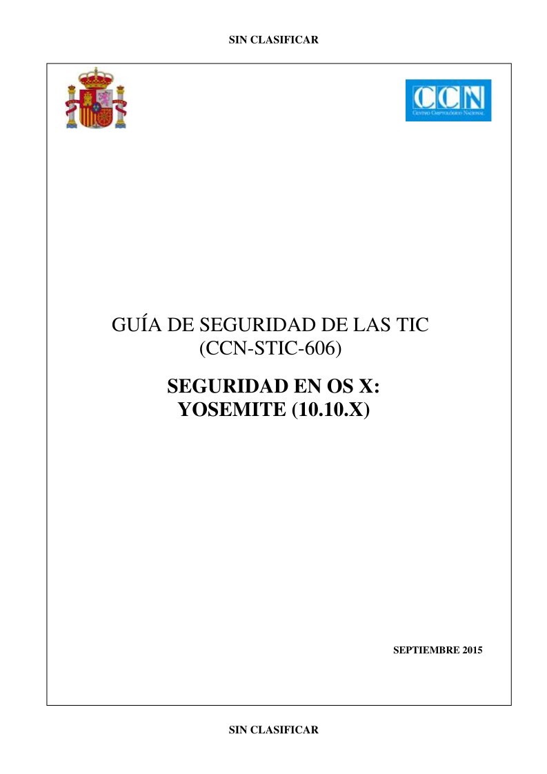 Imágen de pdf Seguridad en OS X: Yosemite (10.10.X)