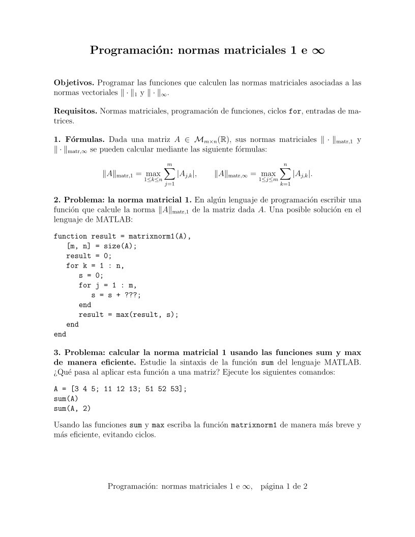 Imágen de pdf Programación: normas matriciales 1 e infinito