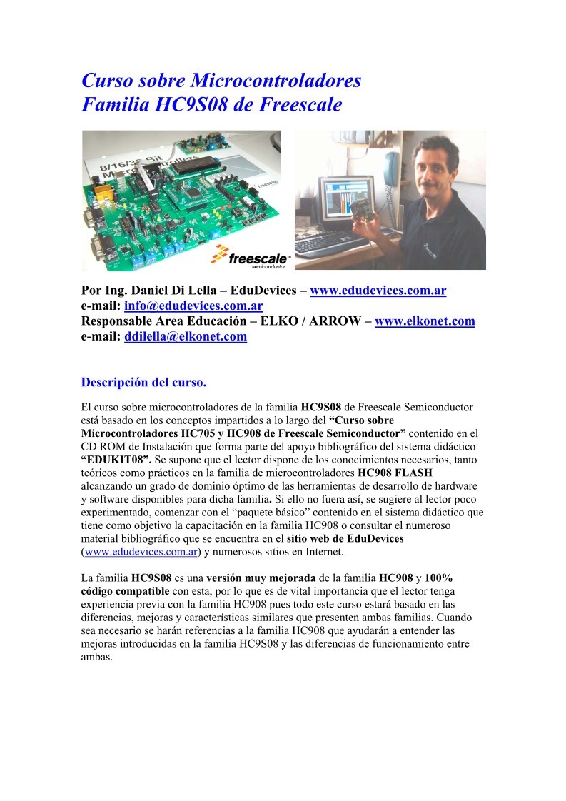 Imágen de pdf Curso sobre Microcontroladores