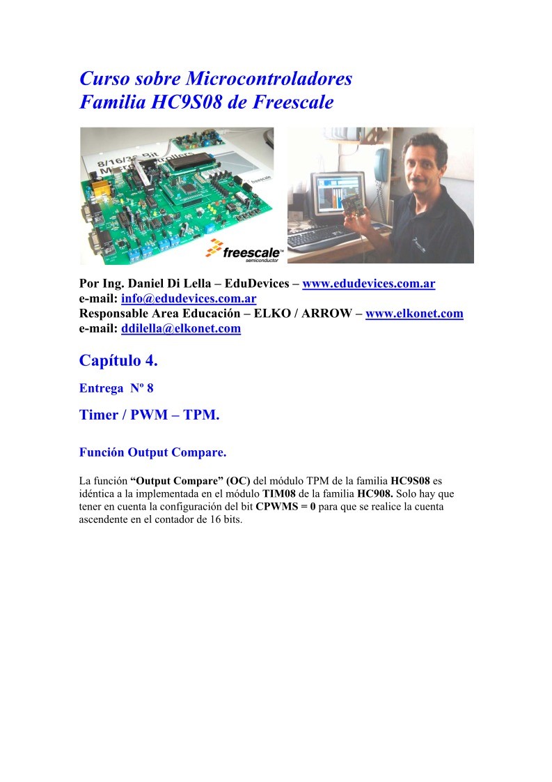 Imágen de pdf Capítulo 4/8 - Timer / PWM - TPM - Curso sobre Microcontroladores
