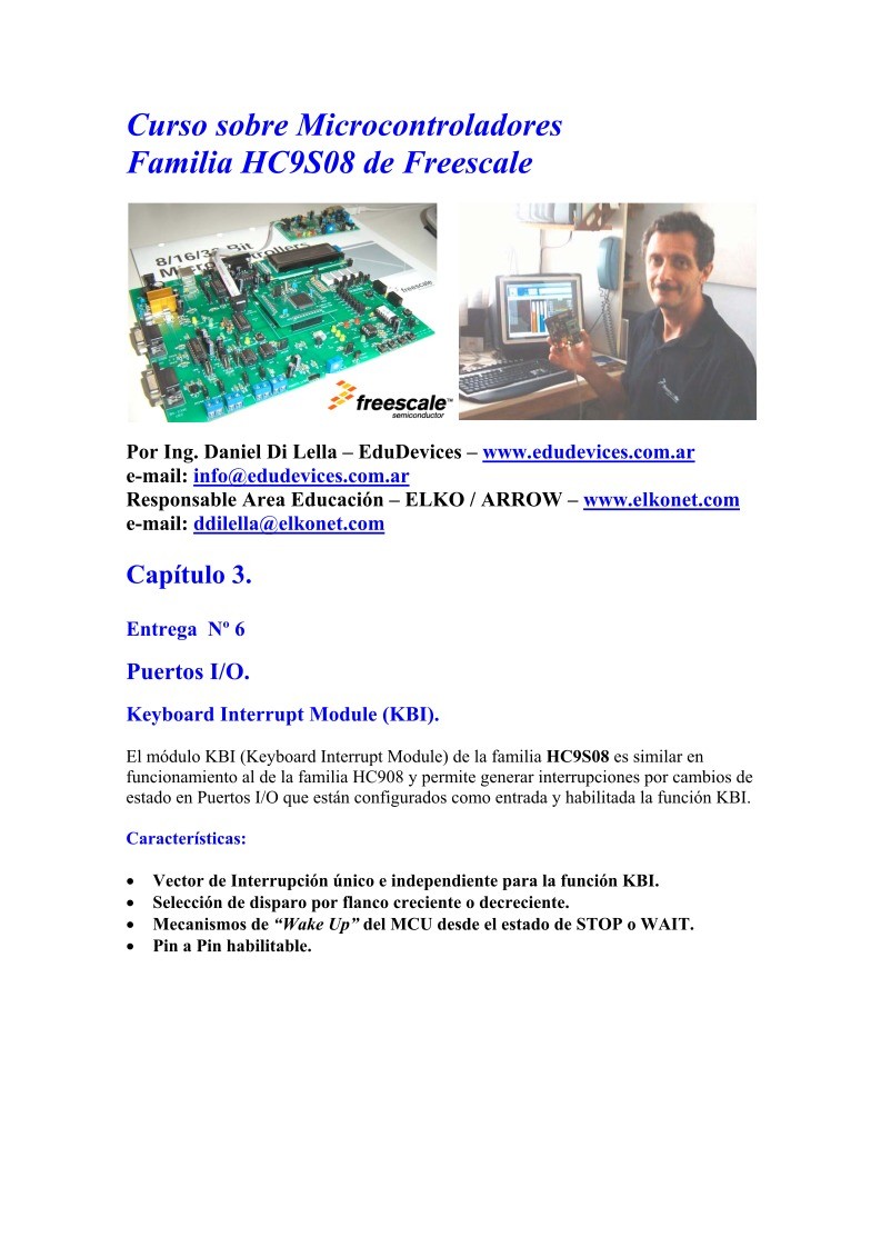 Imágen de pdf Capítulo 3/6 - Puerto I/O - Curso sobre Microcontroladores