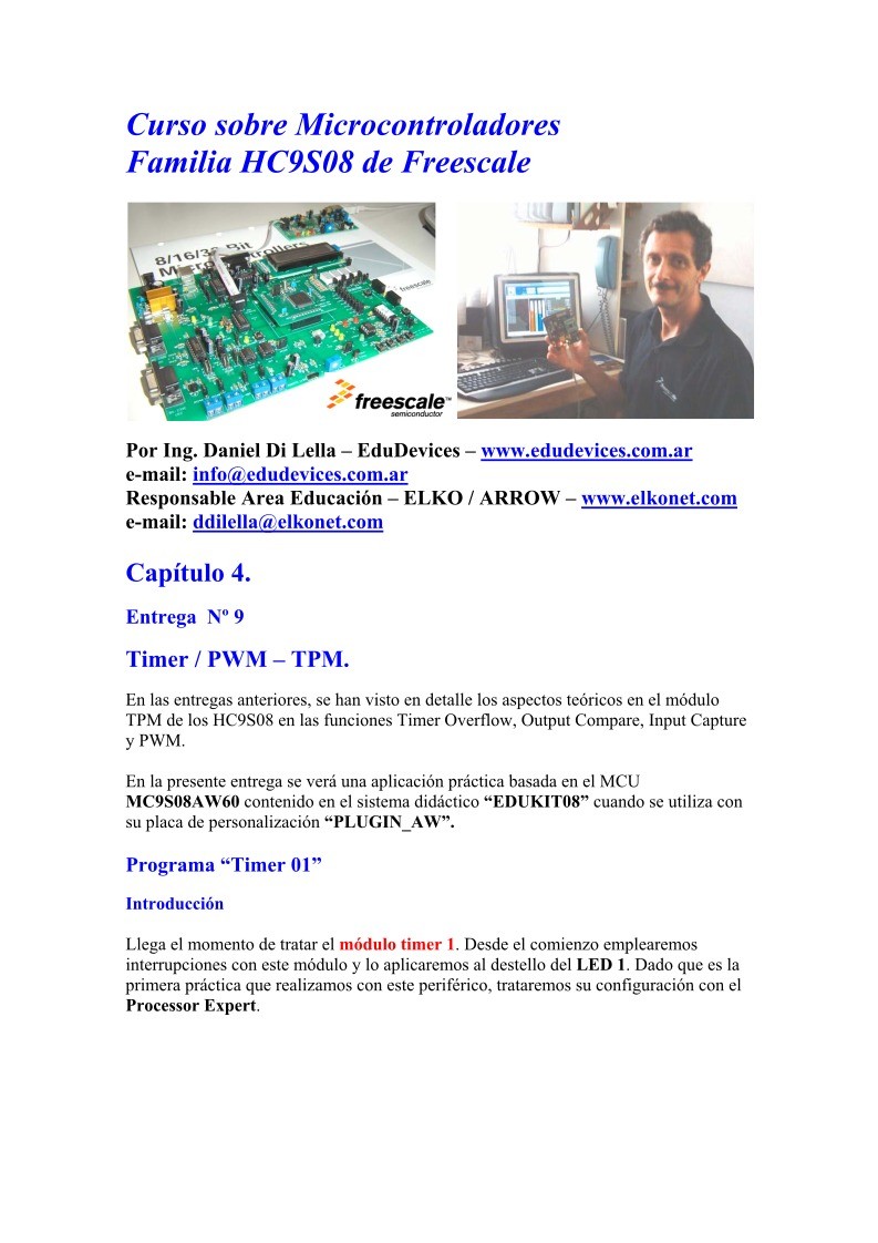 Imágen de pdf Capítulo 4/9 - Timer / PWM - TPM - Curso sobre Microcontroladores