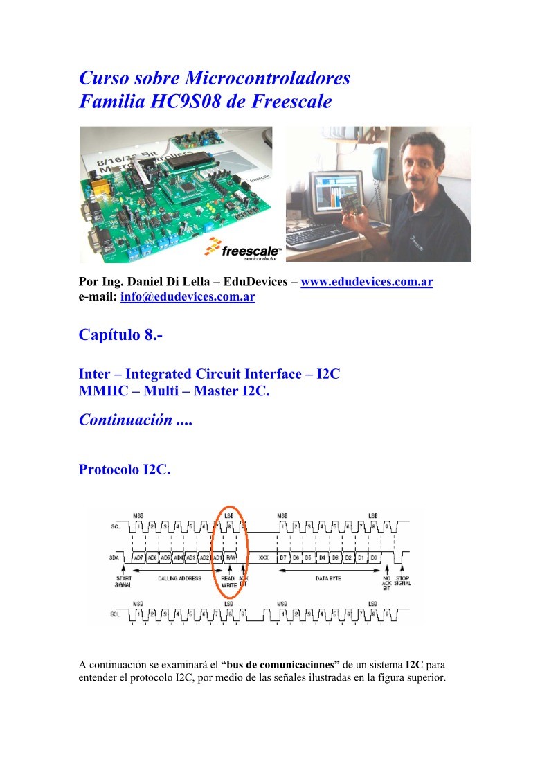 Imágen de pdf Capítulo 8/20 - Inter – Integrated Circuit Interface - I2C - Curso sobre Microcontroladores