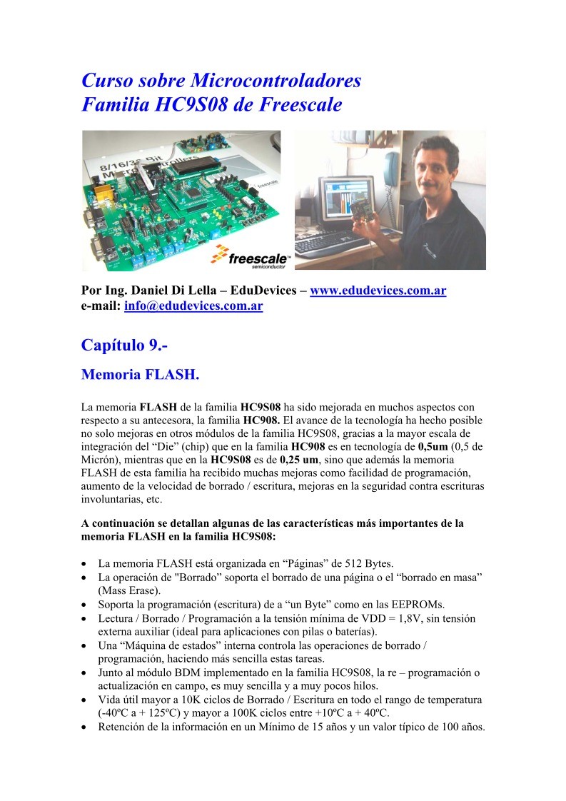 Imágen de pdf Capítulo 9/22 - Memoria FLASH - Curso sobre Microcontroladores