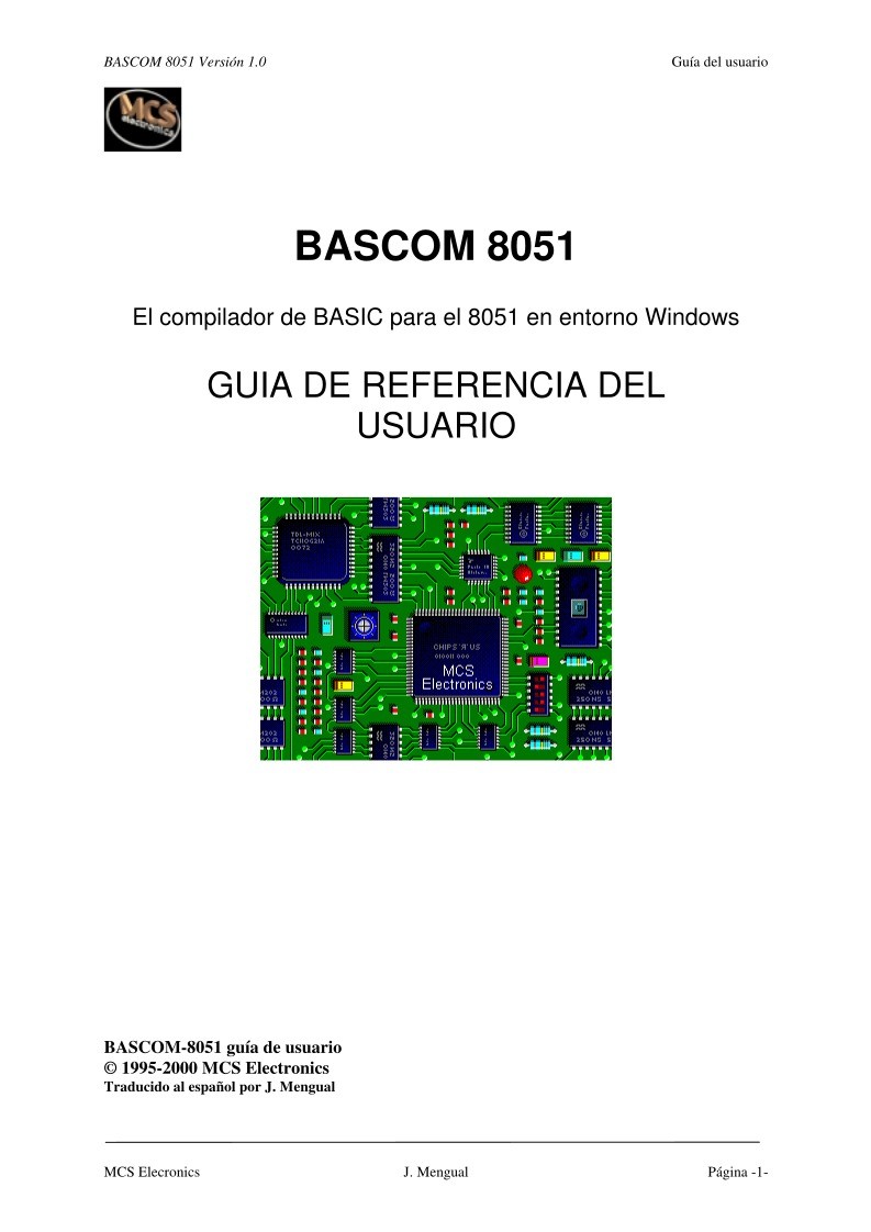 Imágen de pdf BASCOM 8051 - Guía de referencia del usuario