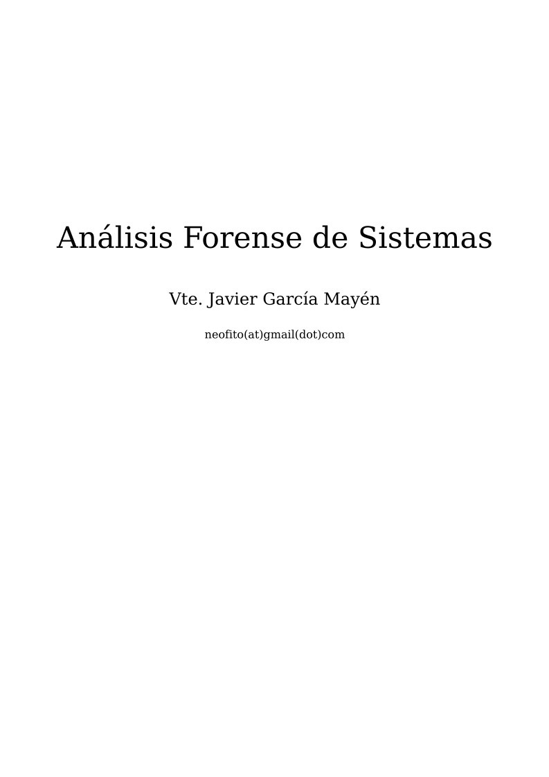 Imágen de pdf Análisis Forense de Sistemas