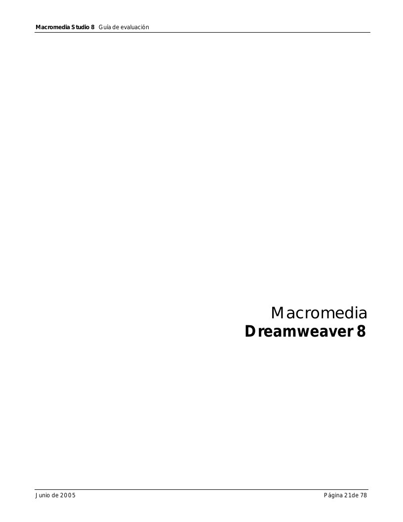 Imágen de pdf Macromedia Dreamweaver 8