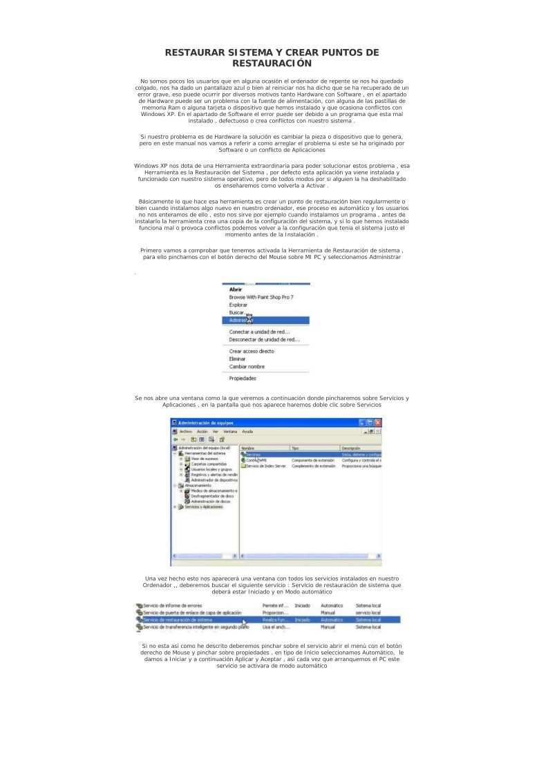 Imágen de pdf Restaurar sistema y crear puntos de restauración