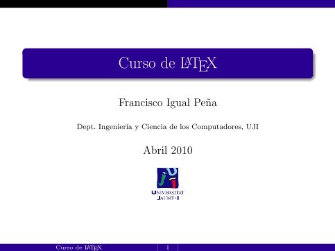 Imágen de pdf Curso de LaTeX