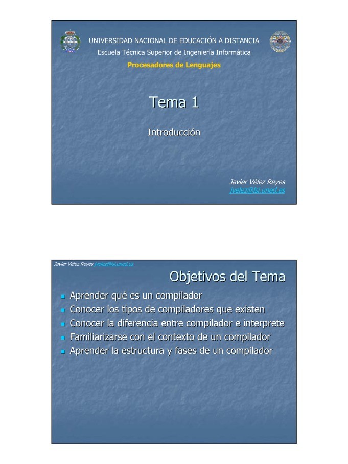Imágen de pdf Procesadores de Lenguajes - Tema 1. Introducción