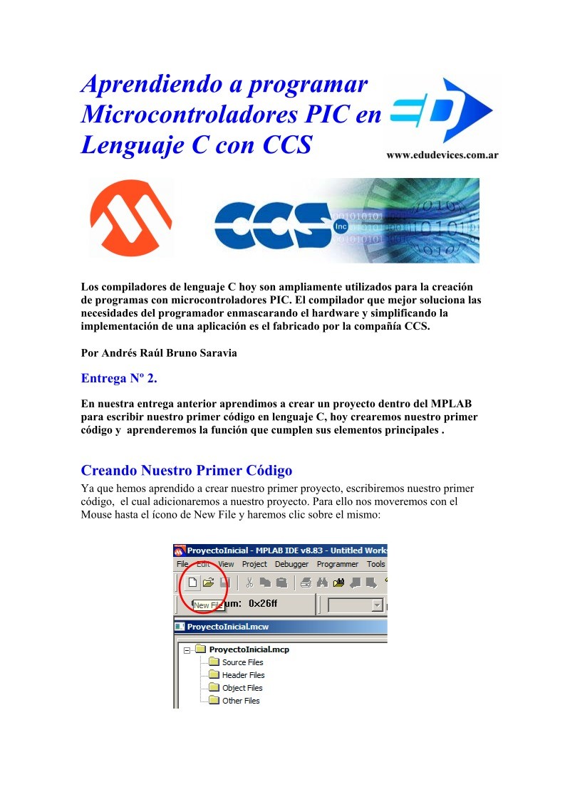 Imágen de pdf Entrega 2 - Aprendiendo a programar Microcontroladores PIC en Lenguaje C con CCS