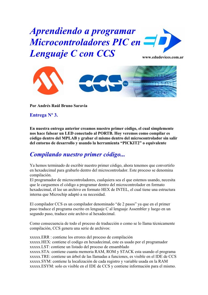 Imágen de pdf Entrega 3 - Aprendiendo a programar Microcontroladores PIC en Lenguaje C con CCS