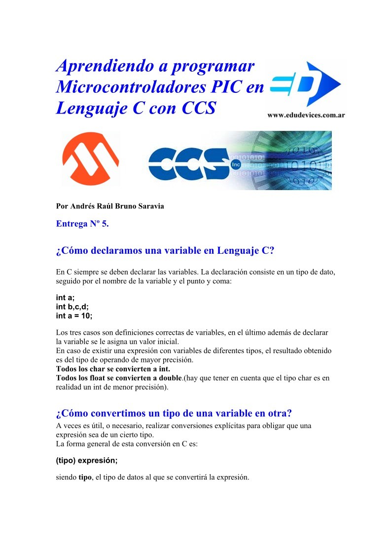 Imágen de pdf Entrega 5 - Aprendiendo a programar Microcontroladores PIC en Lenguaje C con CCS