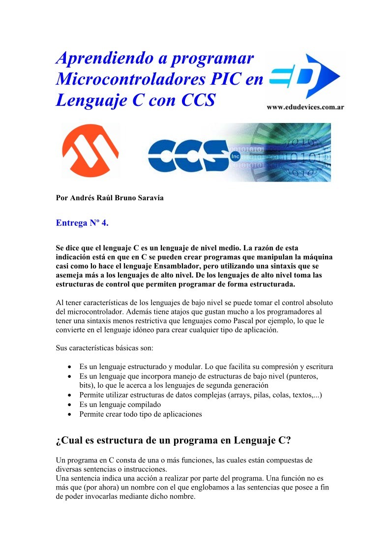 Imágen de pdf Entrega 4 - Aprendiendo a programar Microcontroladores PIC en Lenguaje C con CCS