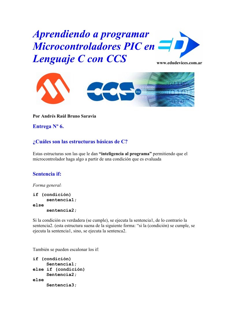 Imágen de pdf Entrega 6 - Aprendiendo a programar Microcontroladores PIC en Lenguaje C con CCS