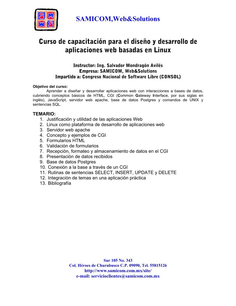 Imágen de pdf Curso de capacitación para el diseño y desarrollo de aplicaciones web basadas en Linux