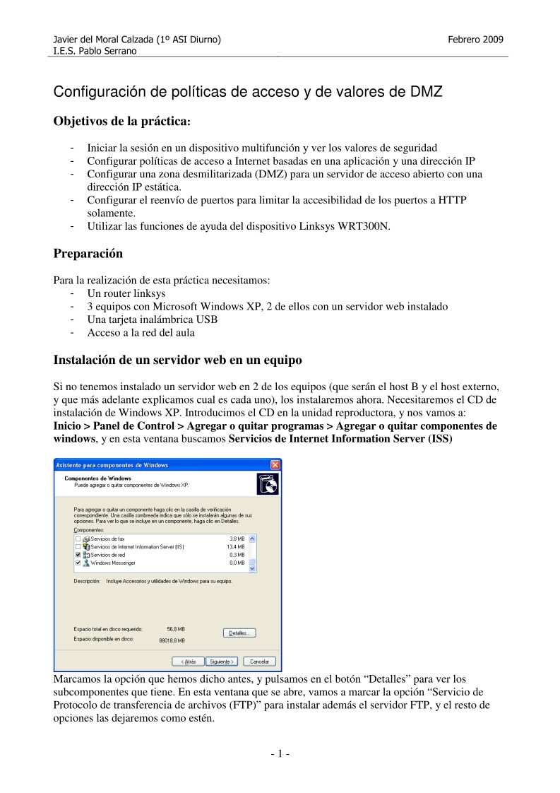 Imágen de pdf Configuración de políticas de acceso y de valores de DMZ