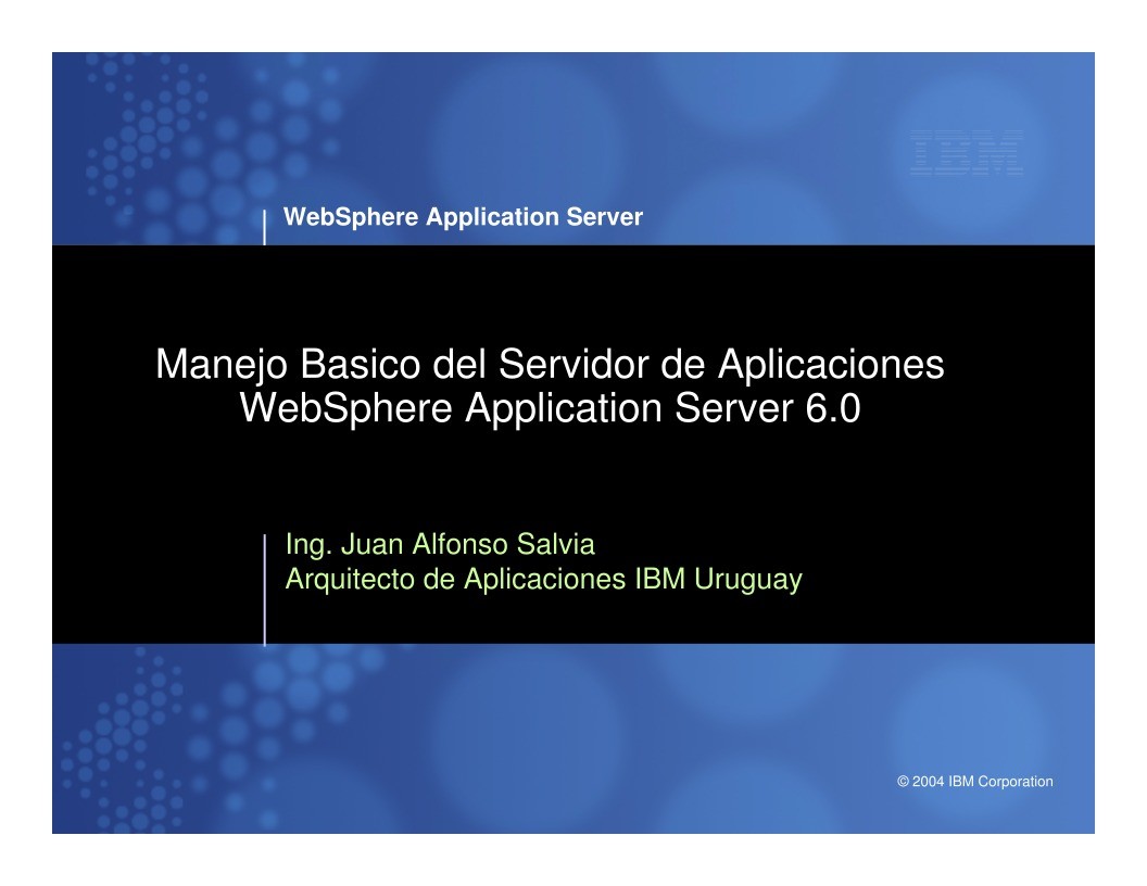 Imágen de pdf Manejo Basico del Servidor de Aplicaciones WebSphere Application Server 6.0