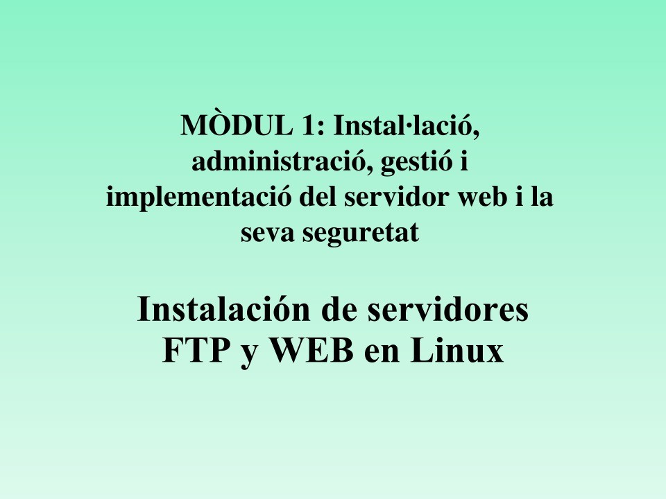 Imágen de pdf Instalación de servidores FTP y WEB en Linux