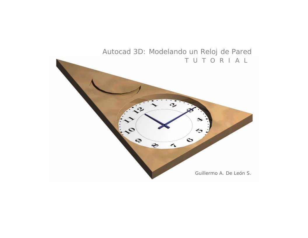 Imágen de pdf Autocad 3D: Modelando un Reloj de Pared