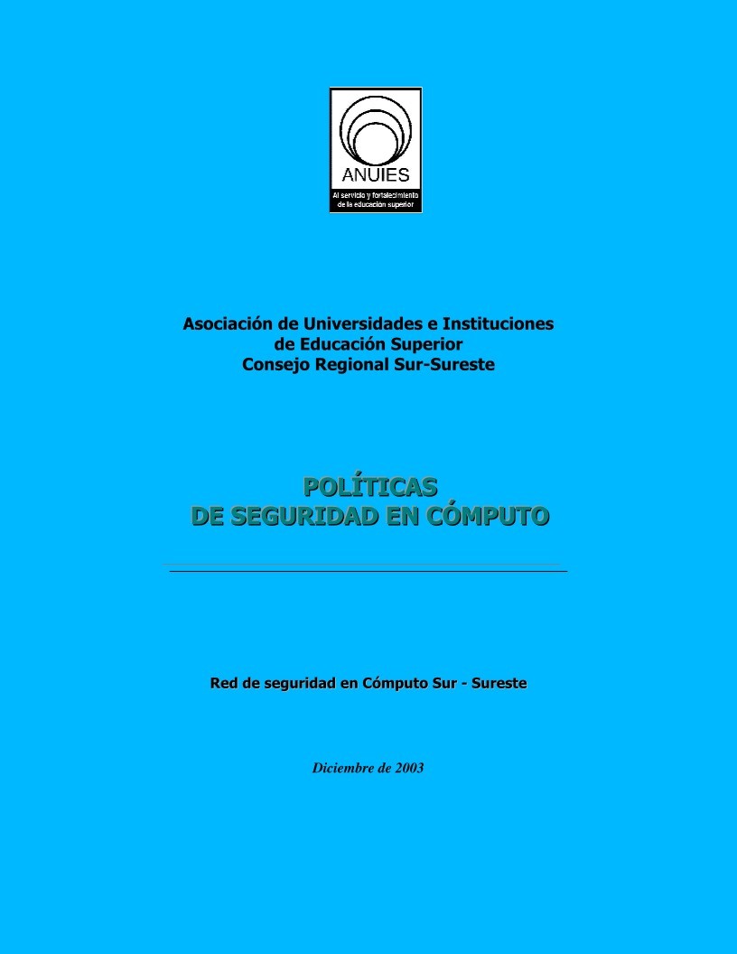 Imágen de pdf Políticas de seguridad en cómputo