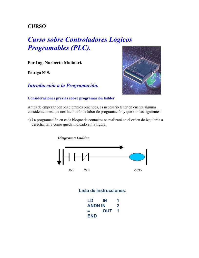 Imágen de pdf Entrega 9 - Curso sobre Controladores Lógicos Programables (PLC)