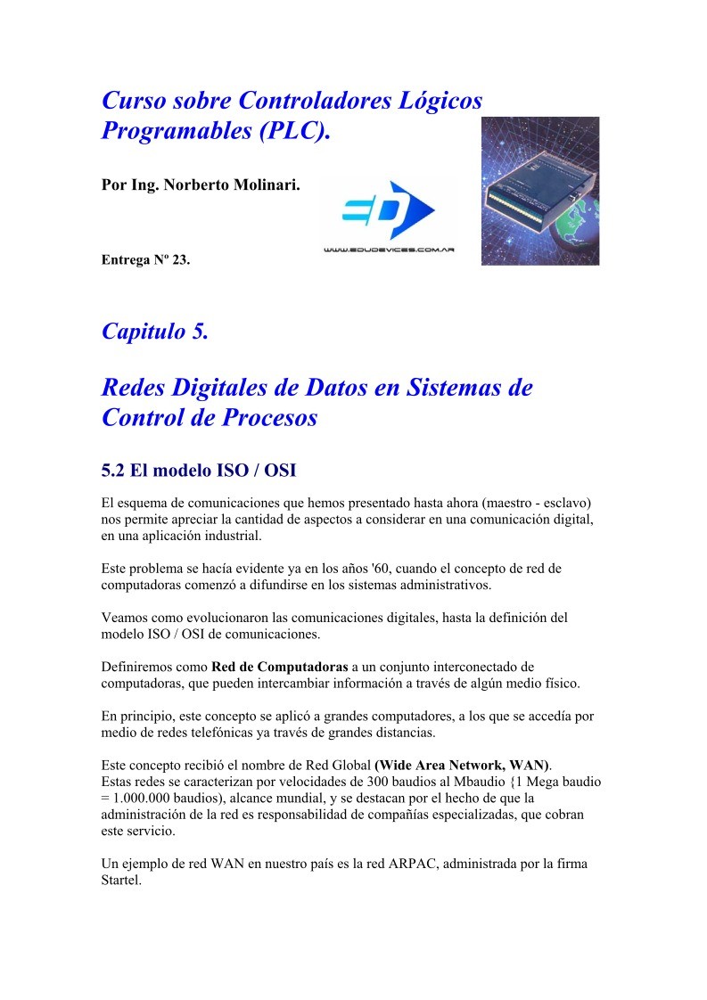 Imágen de pdf Entrega 23 - Curso sobre Controladores Lógicos Programables (PLC)