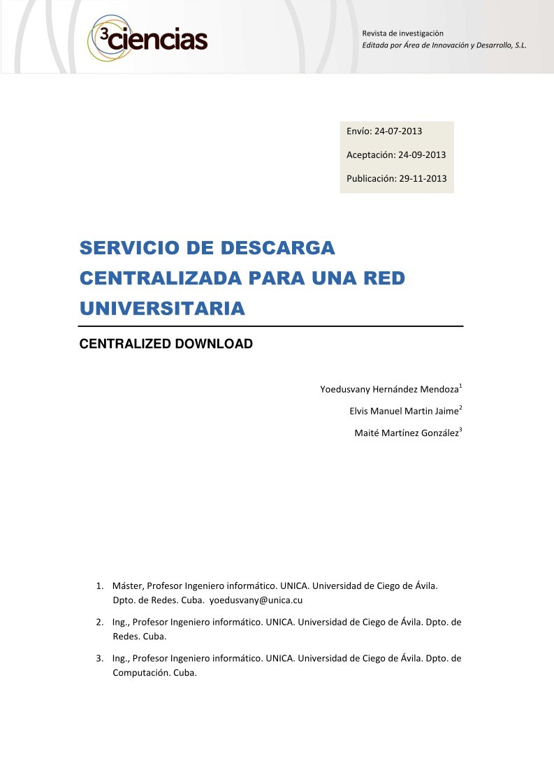 Imágen de pdf SERVICIO DE DESCARGA CENTRALIZADA PARA UNA RED UNIVERSITARIA