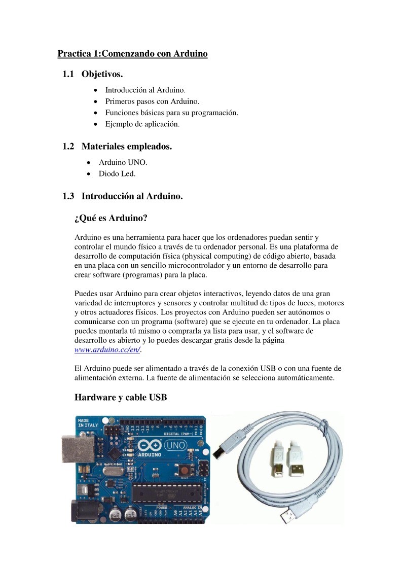 Imágen de pdf Practica 1:Comenzando con Arduino