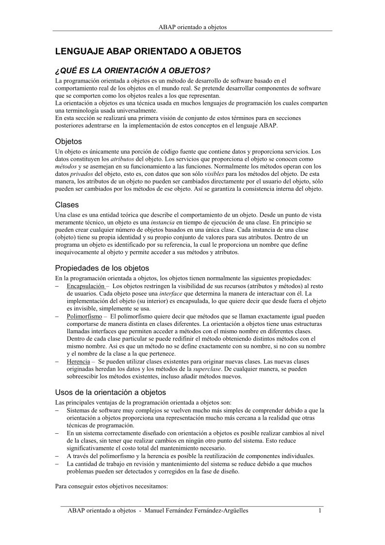 Imágen de pdf Lenguaje ABAP orientado objetos