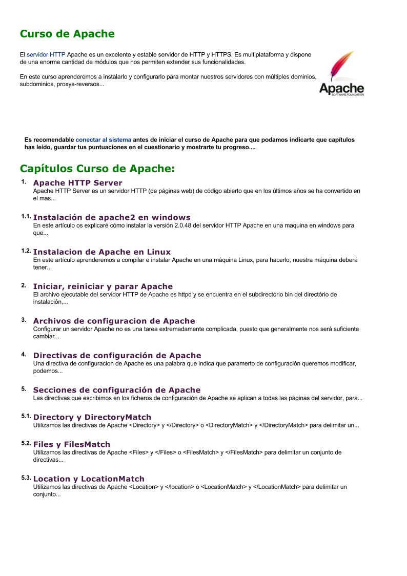 Imágen de pdf Curso de Apache