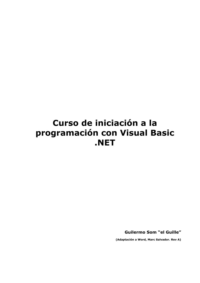 Imágen de pdf Curso de iniciación a la programación en VB.NET