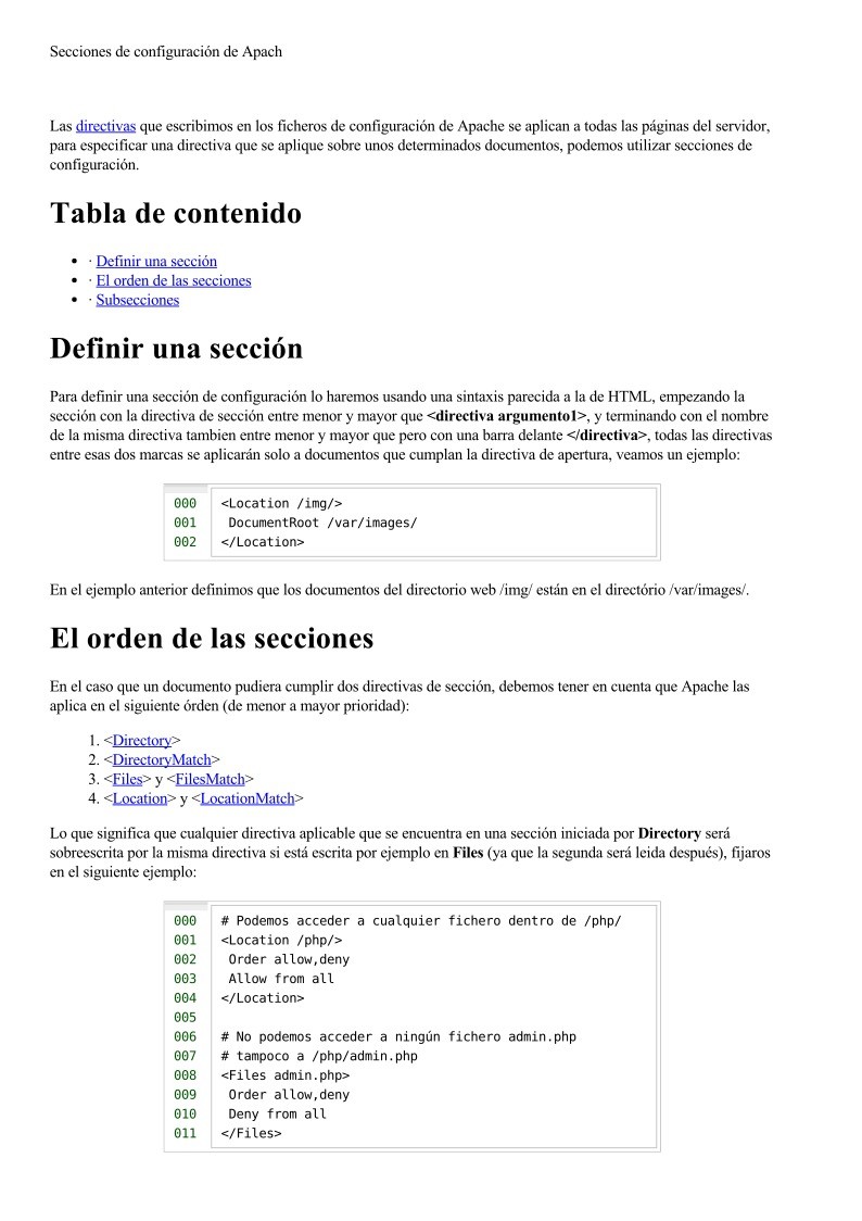 Imágen de pdf Secciónes de configuración de Apache
