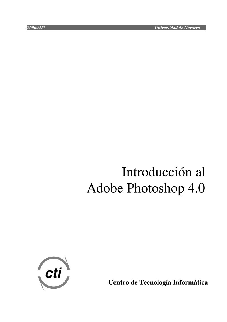 Imágen de pdf Introducción al Adobe Photoshop 4.0