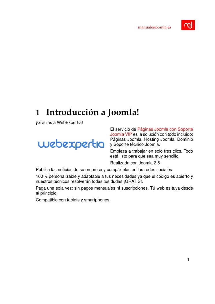Imágen de pdf Introducción a Joomla