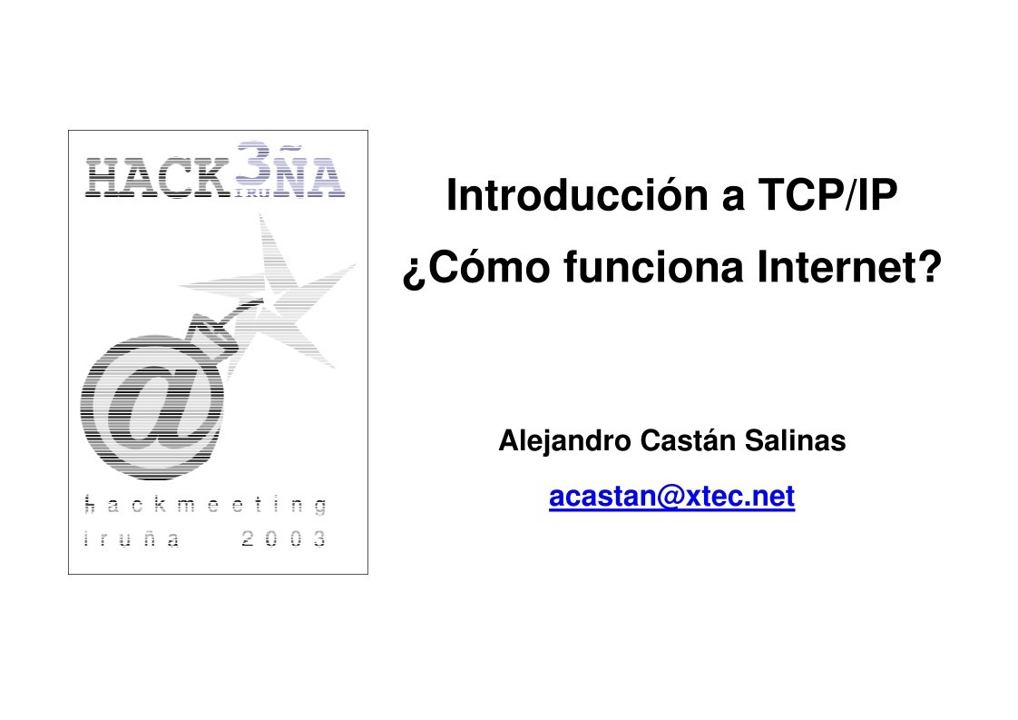 Imágen de pdf Introduccion a TCP/IP ¿Cómo funciona Internet?