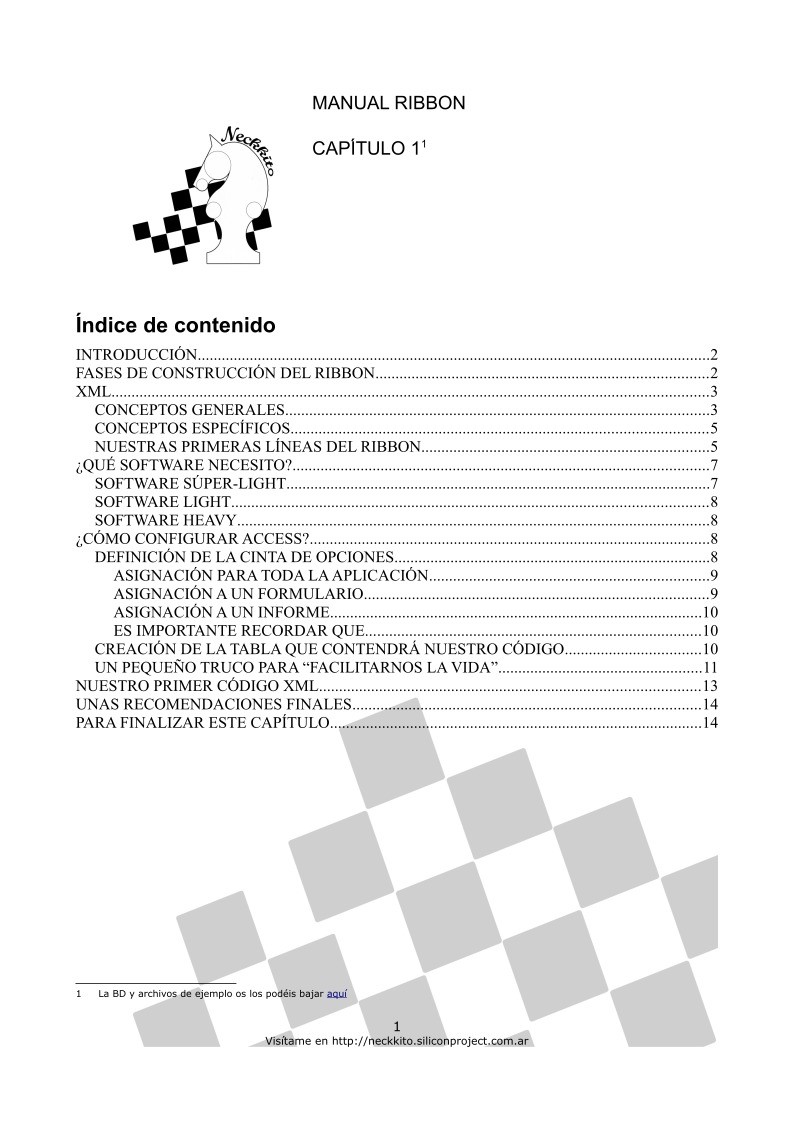 Imágen de pdf Manual Ribbon - Capítulo 1