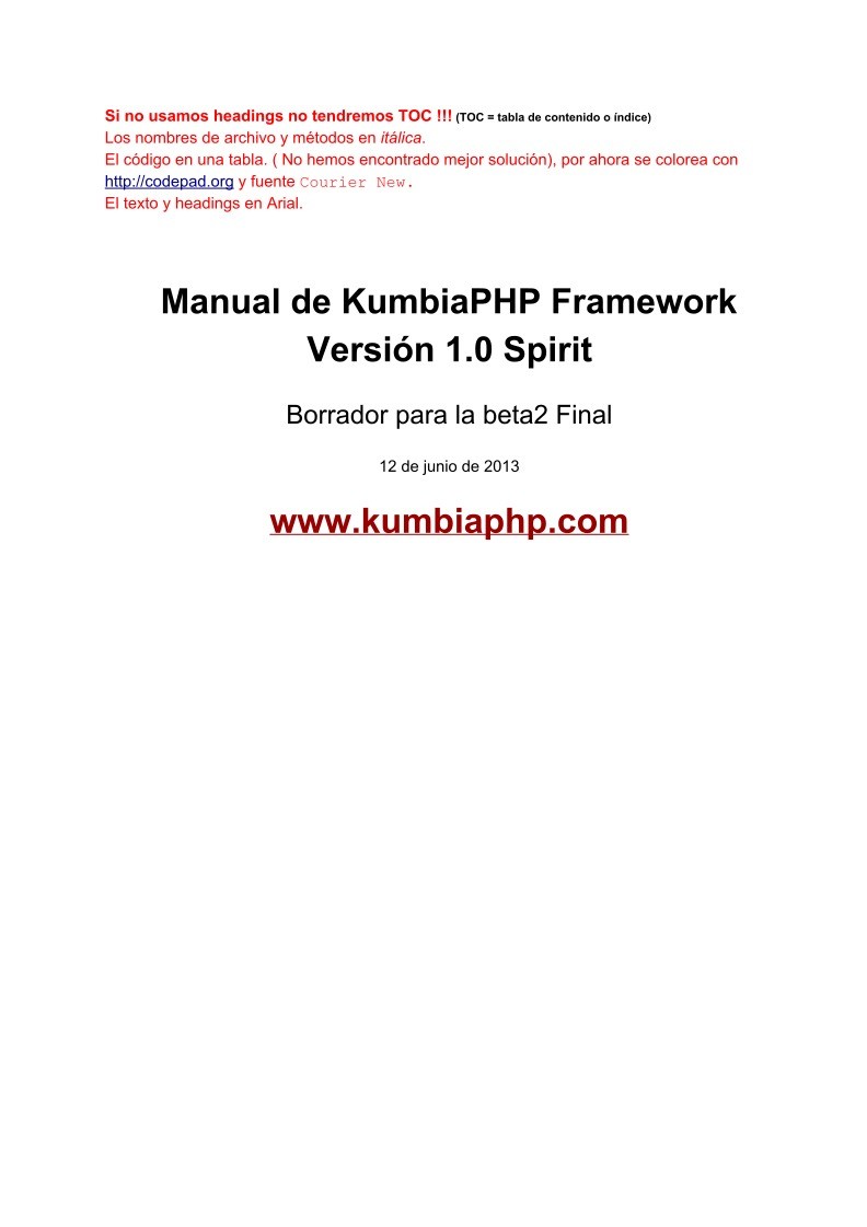 Imágen de pdf Manual de KumbiaPHP Framework Versión 1.0 Spirit