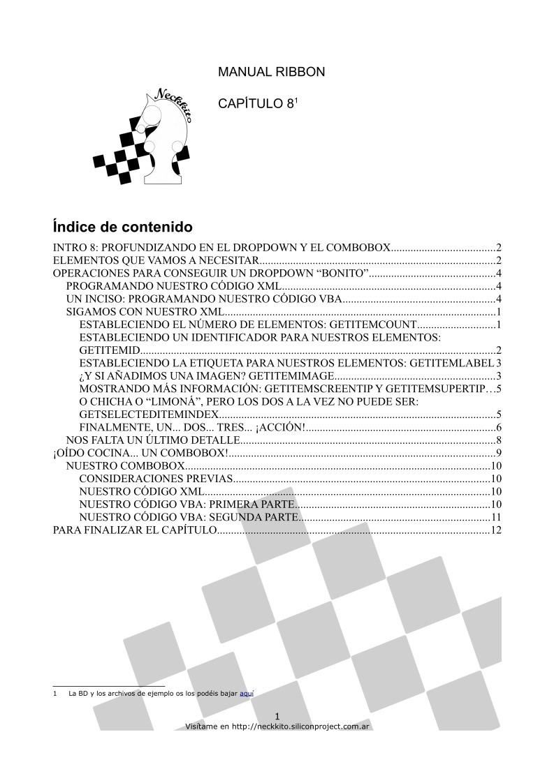 Imágen de pdf Manual de Ribbon - Capítulo 8