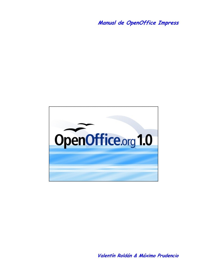 Imágen de pdf Manual de OpenOffice 1.0 Impress
